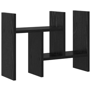Schreibtisch Organizer Schwarz Eiche 50x15,5x35,5 cm Regal Büro Ablage Holzoptik - Bild 1 von 11