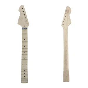 Cuello de guitarra de arce 24 trastes 24,75 pulgadas proyecto de guitarra tuerca de bloqueo inacabada  - Imagen 1 de 7