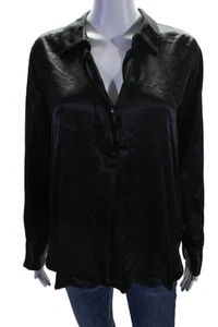 Rails Womens Nissa Black Collar Long Sleeve Button Down Shirt Size M - Picture 1 of 6