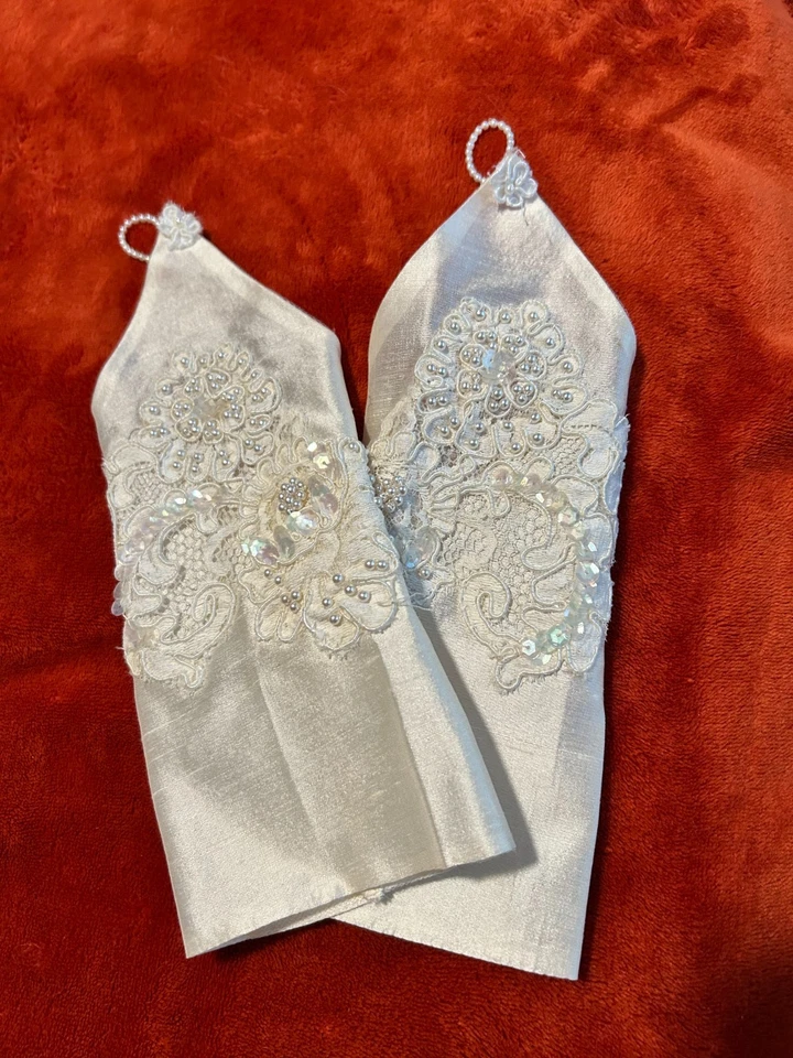 Guantes de novia de seda sin dedos Foto 1 de 1