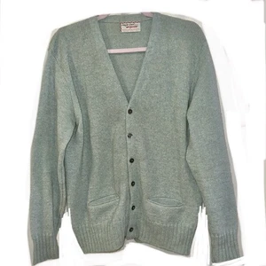 Herren Vintage Royal Clan McGregor hellgrüne Strickjacke Pullover Größe Lg Opa Papa - Bild 1 von 11