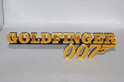 WINDYCITY3D Goldfinger, 007 James Bond 3D printed Logo Sign Wall Desk Shelf Art