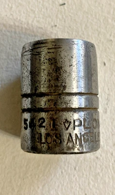 1930s Vtg 1/2" Drive x 13/16" Size PLOMB - Los Angeles * Socket 5426 & 12 Pt USA - Image 1 of 2