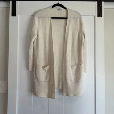 Cárdigan largo MADEWELL mezcla de lana crema talla XS Foto 1 de 4