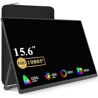 EVICIV 15,6 Zoll 1080P 60Hz Tragbarer Monitore Bildschirm Freistehend Display DE - Bild 1 von 4