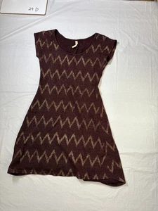 My Beloved Damenkleid weinrot/gold Kurzarm, Größe Large (L) - Bild 1 von 4