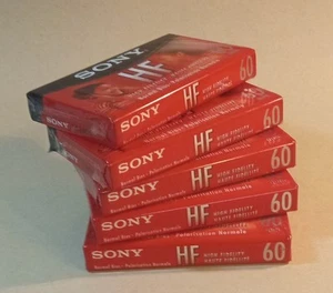 New. Sony Cassette Tapes. HF 60 Minutes. Set Of 5. Music And Voice - Picture 1 of 6
