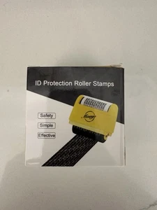 Miseyo Wide Identity Theft Protection Roller Stamp Set - Yellow (3 Ref - Picture 1 of 6