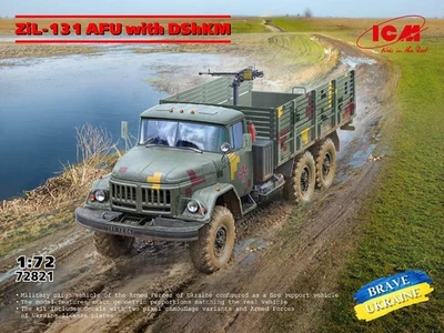 KIT MODELLINO CAMION MILITARE ICM ZIL - 131 AFU W/DSHKM MODELLISMO SCALA 1:72 - Immagine 1 di 4