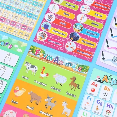  6 PCS Decorazioni Per L'asilo Poster Di Apprendimento Del Bambino - Immagine 1 di 4