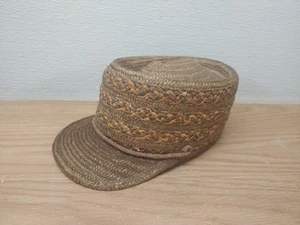 Vintage Strohhut mit Krempe Schirm - Bild 1 von 9