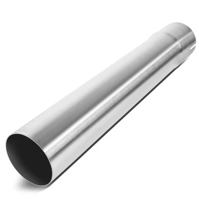 Tubo de escape recto hágalo usted mismo calibre 18" L 2,5" OD 18 deslizable de acero inoxidable Foto 1 de 4