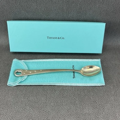 Tiffany & Co 925 Sterling Silver Moon Stars Infant Baby Feeding Spoon Vtg 2000 - Image 1 of 4