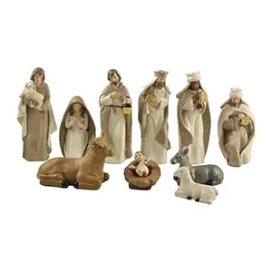 12 Inch Nativity Set, 11pcs Christmas Nativity Scene Indoor, Sculpted Hand  - Picture 1 of 8