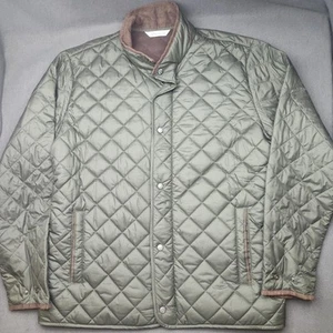 Peter Millar Jacket Mens XL Green Quilted Suffolk Windproof Water Resistant Coat - Picture 1 of 12