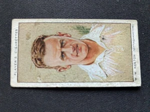 1934 Player Cricketers # 16 Walter Keeton - Nottinghamshire (VG/EX) - Picture 1 of 3