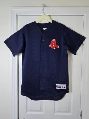 Vintage Boston Red Sox Majestic Blue Mesh Jersey Blank Navy Mens Medium USA Made - Image 1 of 4