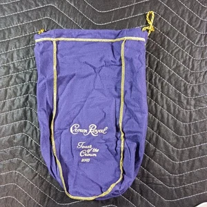 Vintage Seagram's Crown Royal Bag Only 12" W Draw String 2003 Toast of the Crown - Imagen 1 de 2