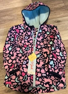 Cat & Jack Zip Up Jacket 18M Unicorn & Pink Floral navy coat New With Tags ! - Picture 1 of 10