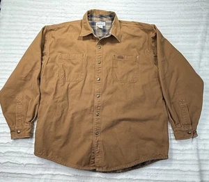 Carhartt Flanell gefütterte Hemdjacke Mantel Workwear Druckknopfleiste XL - Bild 1 von 10