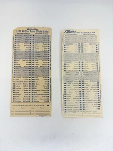 Boleta Allstar MLB 1977 y 1982 - Imagen 1 de 2