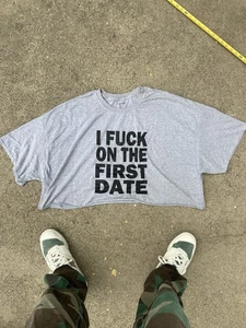 I f on the first date T Shirt Boxy XL cropped - Picture 1 of 7