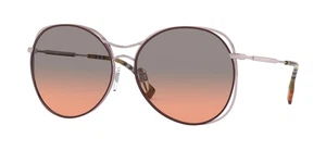 Burberry Sunglasses BE3105 1188/18 Pink/Bordeaux Full Rim Orange Light Grey 60MM - Picture 1 of 2