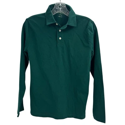 Crewcuts Boy’s Long Sleeve Green Cotton Polo Shirt Size 12 - Image 1 of 4
