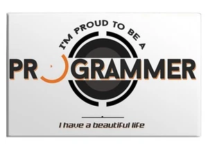 Orgulloso Programador Lenguaje de Programación Geek Computadora Cumpleaños Nevera Imán - Imagen 1 de 7