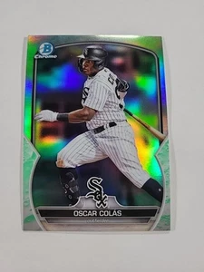 2023 Bowman Chrome Prospect Oscar Colas Lunar Glow Refractor #BCP-13 - Picture 1 of 3
