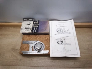 Vintage Brown & Sharpe USA Precision Bevel Protractor Engineers Tool - Picture 1 of 7