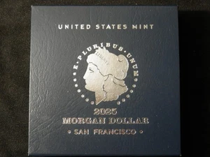 2025-S $1 Morgan Silver Dollar Anniversary 999 Fine Box + Certificato di autenticità - Foto 1 di 4