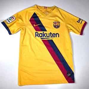 Camiseta de fútbol amarilla visitante Nike FC Barcelona 2019/20 - niño talla 12-13 años - Imagen 1 de 4