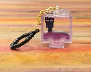 ⭐Minecraft Enderman Portachiavi Zaino Appendiabiti Charm Serie 2 Riempito di Liquido 2,5" - Foto 1 di 7