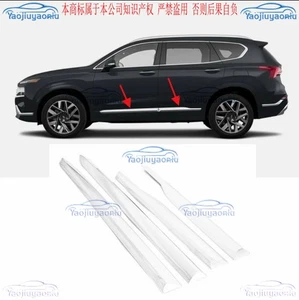 For 2019-2023 Hyundai Santa Fe ABS Chrome Body Side Door Molding Line Cover Trim - Picture 1 of 9