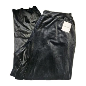 Pantalones de terciopelo Emily Daniels para mujer talla grande 2X negros suaves informales nuevos con etiquetas nuevos - Imagen 1 de 14