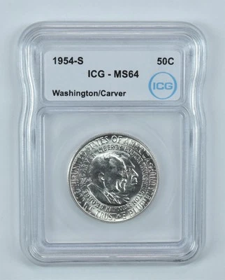 1954-S Washington Carver Commemorative Half Dollar MS64 ICG - Image 1 of 4