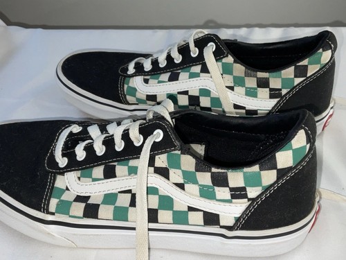 VANS Alien Sneakers da skate a scacchi verde nero bianco taglia 7 Y stringate