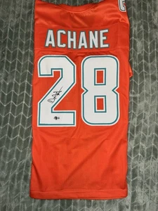 DEVON ACHANE SIGNED AUTOGRAPHED PRO STYLE ORANGE JERSEY MIAMI DOLPHINS BAS COA - Picture 1 of 8