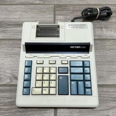 Victor Technology Model 1250 12-Digit Print Display Calculator - PARTS or REPAIR - Image 1 of 4