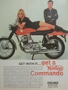 1968 Norton Commando 750 Original Motorcycle Print Ad - Picture 1 of 1