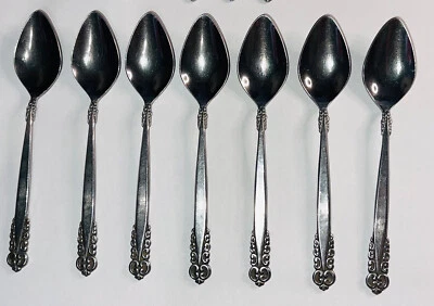 7 Stanley Roberts Stainless Flatware SPANISH SPLENDOR Dinner Spoons JAPAN 8” - Image 1 of 4