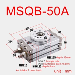 Para serie SMC: cilindro giratorio neumático MSQB-50A - Imagen 1 de 1