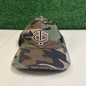 Minnesota Twins Hat Cap Men Strapback Green Brown Camo Outdoor Y2K Gander Mtn - Picture 1 of 9