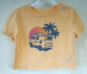 NWT Gap Kids Orange Surf Theme Boxy Tee Top Girl's Size XS/ 4-5 - Picture 1 of 1