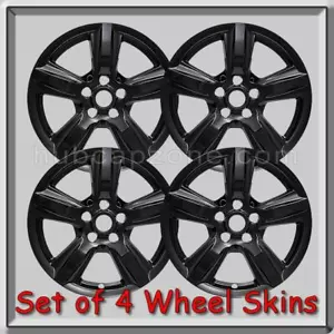 Ford Mustang Wheel Skins Black 17" Hubcaps Black Wheel Covers 2016-2017 - Picture 1 of 3