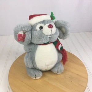 Vintage Russ Berrie Unfug Plüsch Weihnachtsmaus 11 Zoll Stofftier - Bild 1 von 9