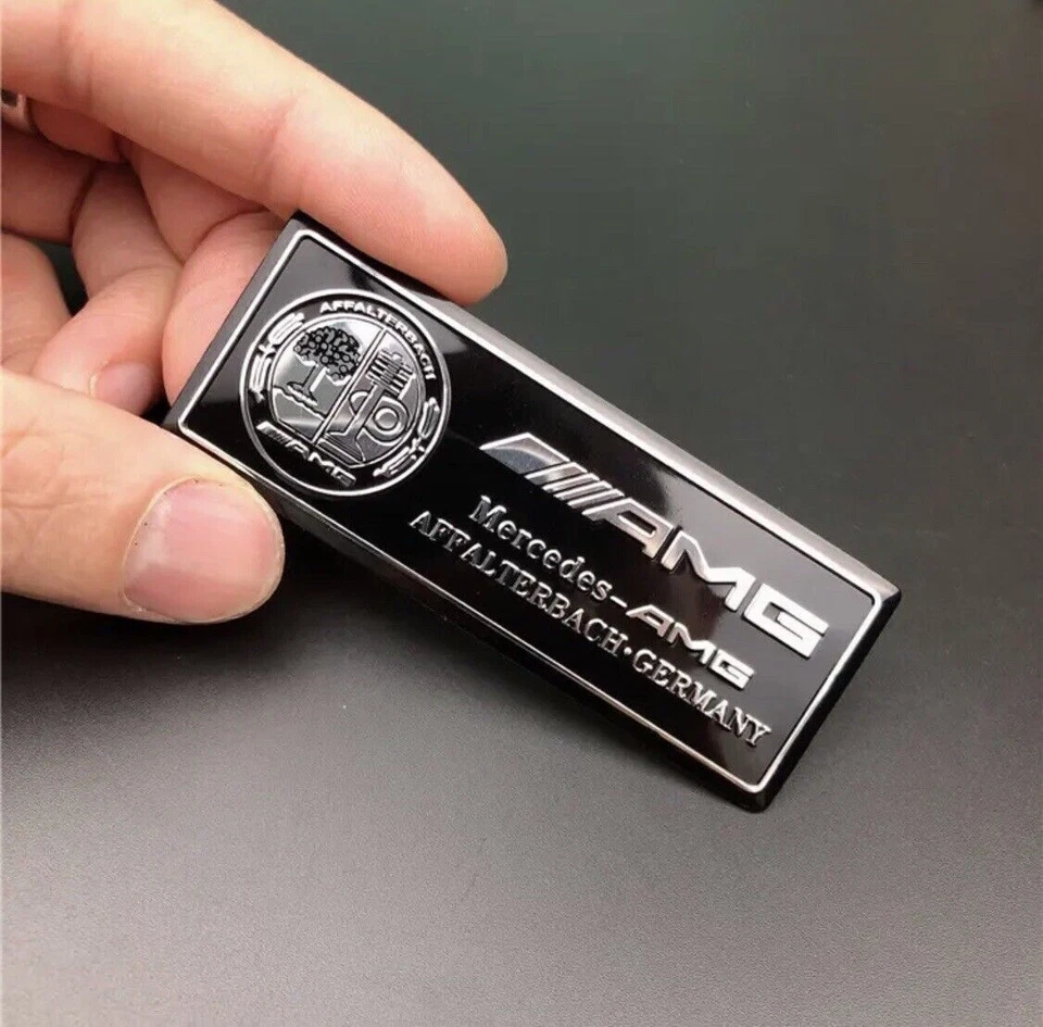 Adesivo emblema logo AMG Affalterbach Mercedes edizione speciale 8 x 3 cm nero