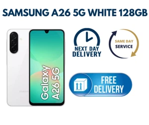 Samsung Galaxy A26 5G Smartphone 8GB RAM 128GB Unlocked SIM-Free - White A - Picture 1 of 9
