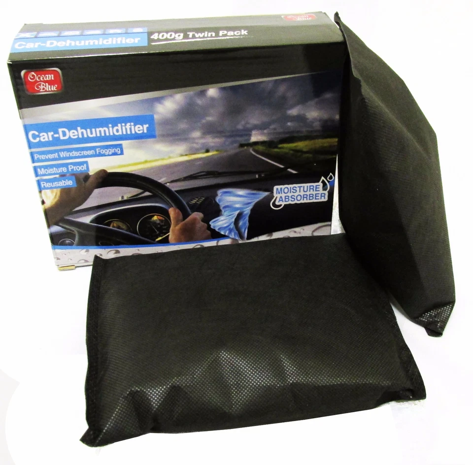 2 x ALMOHADILLA DESHUMIDIFICADORA VEHÍCULO COCHE ABSORBEDOR DE HUMEDAD BOLSA DEMISTER barco caravana Foto 1 de 1